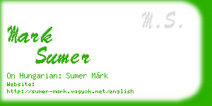 mark sumer business card